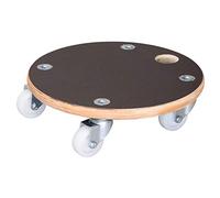 WAGNER Carrello per piante MAXIGRIP Ø 29 x 8,5 cm I Carrello trasportatore/portavaso per interni&esterni I Carrello trasportatore in legno certificato FSC® I Portata 200 kg I Made in Germany- 20135101