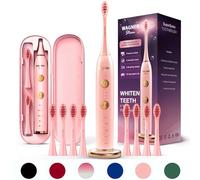Wagner Stern Edizione WHITEN+. Spazzolino elettrico intelligente con sensore di pressione. 5 modalità di spazzolatura e 3 livelli di intensità, 8 testine morbide, custodia da viaggio premium.