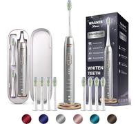 Wagner Stern IntelliBrush Series - Spazzolino elettrico sbiancante con sensore di pressione, 4 modalità di spazzolatura, 3 intensità, 8 testine morbide e una custodia da viaggio di lusso.