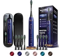 Wagner Stern IntelliBrush Series - Spazzolino elettrico sbiancante con sensore di pressione, 4 modalità di spazzolatura, 3 intensità, 8 testine morbide e una custodia da viaggio di lusso.