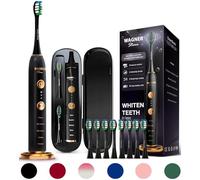 Wagner Stern Spazzolino elettrico serie WT8900 - Sensore di sbiancamento e pressione, 5 modalità, 3 intensità, 8 testine morbide, ricaricabile, custodia da viaggio inclusa