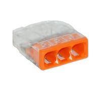Wago 100 terminali di collegamento a 3 fili, colore: arancione, 0,5 - 2,5 mm²