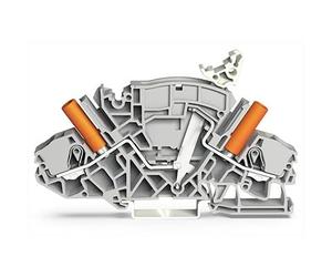 WAGO 2007-8811 - Morsetto di separazione e misurazione a doppio bastone, 8 mm, 20 pezzi, colore: Grigio