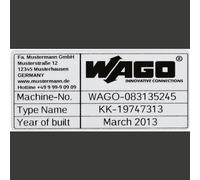 WAGO 210-804 Etichette per stampante a trasferimento termico Superficie stamp