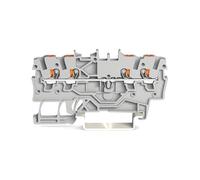 WAGO 2200-1401 - Morsetto passante, 3,50 mm, 100 pezzi, colore: Grigio