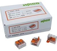 Wago 221 - 413 Pluggable Terminal Block, 3 Modi, 450 V, 32 A, 24 AWG, 12 AWG, 100