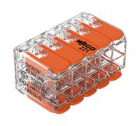 WAGO Terminali di collegamento 221 - 420 | 10 conduttori, fino a 4 mm², connettori per cavi COMPACT con leve per tutti i tipi di conduttori in tutto il mondo, sicurezza dell'applicazione, 15 pezzi