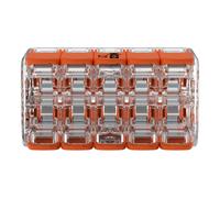 WAGO Terminali di collegamento 221 - 420 | 10 conduttori, fino a 4 mm², connettori per cavi COMPACT con leve per tutti i tipi di conduttori in tutto il mondo, sicurezza dell'applicazione, 15 pezzi