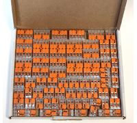 Wago 221, set di morsetti 25x 221-412, 221-413, 221-415 | connettore per cavo in scatola richiudibile Box - originale WAGO