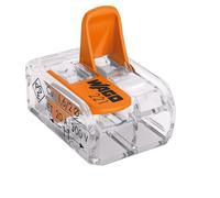 Wago 222 - 412 - Blocco di connettori Morsetti Leva a 2 porte, Grigio (Confezione da 10)