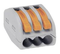 WAGO 222-413-15 Morsetto flessibile: 0.08-4 mm² rig: 0.08-2.5 mm² Poli: 3 15 pz