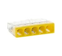WAGO, 2273 Terminale a inserimento diretto, confezione da 20, 3 ingressi, compatibile con cavi rigidi da 0,5-2,5 mm², tensione 450 V, corrente 24 A, lunghezza di spelatura 11 mm