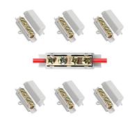 Wago - 6 connettori passanti, 2 poli, 100 A, 1000 V, morsettiera per cavi da 2,5 - 16 mm², morsetto di collegamento con alloggiamento in ABS per plafoniere, interruttori e installazione elettrica