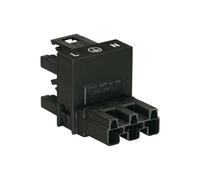 Wago 770-634 3 Palo 10mm H-Distribution Connettore 1 Spina + 2 Presa Nero