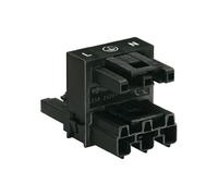 WAGO 770-635 Connettori H-Distribuzione A 3 Poli 10Mm 1 Spina + 2 Prese Nere