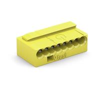 Wago, Connettore per scatole di derivazione MICRO PUSH WIRE®, morsetto per 8 conduttori, 0,8 mm², 243-508