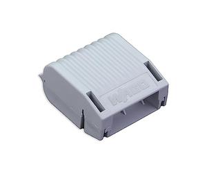 WAGO Gelbox, Custodia in gel, per cavi di giunzione, con gel, serie 221, connettori max. 6 mm², senza connettori di giunzione, misura 1, grigio, 207-1431 (4 pz)