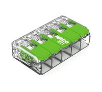 WAGO Green Range 221-423 - Morsetto a 5 conduttori, fino a 4 mm², morsetti di collegamento a 5 poli con leva, per tutti i tipi di conduttori, 8 pezzi