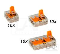 WAGO Morsetti 221 Set Compatto a Leva I 221-412 221-413 221-415 Assortimento