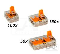 WAGO Morsetti 221 Set Compatto a Leva I 221-412 221-413 221-415 Assortimento
