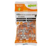 WAGO - Sacchetto di 25 terminali 2 ingressi online S221