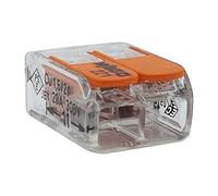 Wago - Set di 50 terminali di collegamento, 20 x 2, 20 x 3, 10 x 5 fili, con leva da 0,2 a 4 mq, design piccolo, trasparente