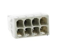 Wago, terminale a inserimento diretto serie 2273, confezione da 10, 8 ingressi, per cavi rigidi da 0,5-2,5 mm², tensione 450 V, corrente 24 A, lunghezza di spelatura 11 mm