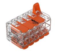 WAGO Terminali di collegamento 221 - 420 | 10 conduttori, fino a 4 mm², connettori per cavi COMPACT con leve per tutti i tipi di conduttori in tutto il mondo, sicurezza dell'applicazione, 15 pezzi