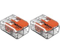 WAGO Terminali di collegamento 221-612 | 2 poli, fino a 6 mm², connettori per cavi COMPACT con leva per tutti i tipi di conduttori in tutto il mondo, sicurezza delle applicazioni confermata, 10 pezzi