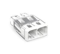 WAGO Wall-Nuts PUSHWIRE 2773-402 - Connettore di giunzione per conduttori solidi e incagliati, 2 conduttori, coperchio bianco, barattolo da 300 pezzi