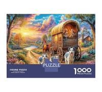 Wagon Journey 1000 Pezzi Prairie Cartolina Premium Set Di Puzzle Sfida Del Gioco Educativo Presente Divertente Idea Regalo Decorazione 38x26cm/1000pcs
