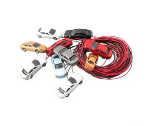 Wagoni Plastici con Luci 12V per Ferrovie Modello | Materiale plastico , tensione operativa 12V, corrente 20mA, assortiti casualmente