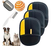 Wagwise Handschuhe, FellMagnet Handschuh - Tierhaarentferner, Fellhandschuhe Hund, Fellhandschuhe Fingerlos Katze, guanti statici per rimozione di vestiti, divani, tappeti (3 pezzi)