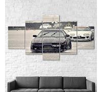 WAGYU poster 5 pezzi Automobili 5 Pezzi di Tela,5 Pannelli Wall Art Poster,Moderno Canvas,5 Parti,5 Pannelli Quadro su Tela,Quadri Moderni Stampa di Immagini,Decorazioni casa 150x80cm