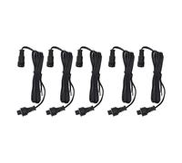 WAHEWUD 1,5 m Cavo di prolunga per luce da ponte a 5 pezzi, Cavo di prolunga per esterni, 3 pin maschio femmina, connettore per striscia luminosa a LED per faretti da giardino