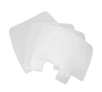 WAHEWUD 4 Pezzi Lavello Paraspruzzi Deflettore Acqua Piatto Lavabo Utilità Domestica Accessorio da ambiente culinario Base a Ventosa Set di Barriere Antispruzzo Unità ABS Bianca