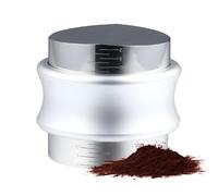 WAHEWUD 53.3mm 2 in 1 Coffee Distributor and Tamper Adjustable Height Espresso Leveler with Ergonomic Anti Slip Handle Food Grade 304 Stainless Steel (51 mm)