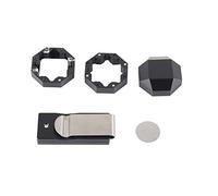 WAHEWUD Aluminum Cue Chalk Holder Clip Octagon Universal 3 Layer Magnetic Billiard Chalk Box