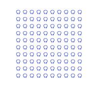 WAHEWUD Anello per Gamba per Piccioni, 100 Pezzi 8mm Anelli per Gamba per Identificazione dei Piccioni Fasce per Gamba per Pollame Leggeri e Durevoli Nessuna Parola Forniture per (Blu Scuro)