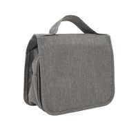 WAHEWUD Borsa per cosmetici da viaggio, borsa per cosmetici Design con gancio Scomparti visibili Grande capacità Comodo kit di cosmetici pieghevole per viaggi a casa, viaggi d'affari e (Grigio)