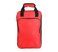 WAHEWUD Borsa porta bacchette per batteria Borsa a doppia tracolla rossa in cotone ispessito