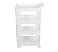 WAHEWUD Carrello Portaoggetti con Ruote Contenitori Organizzatori Pieghevoli in Plastica con Ruote per Dispensa Armadio da Unità di Utilità Mobile Porta ad Alta Visibilità (820)