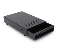 WAHEWUD Cassetto battifondi, battitacco per disco caffè capacità di carico contenitore per rubinetto caffè con fori di raffreddamento, fornito con asta rubinetto rimovibile (negra)