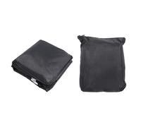 WAHEWUD Coprisedia da Esterno Nero Resistente in Tessuto Oxford Protettore per Mobili per Sedili da Patio con Schienale Alto Poltrone da Prato Impilabili Parapioggia Neve Polvere