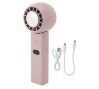 WAHEWUD Opzione 1: Ventilatore portatile con doppio raffreddamento ad aria e ghiaccio, 3 velocità, USB C ricaricabile 4000mAh, design pieghevole per tavolo da viaggio all'aperto a casa e (Caffè Rosa)