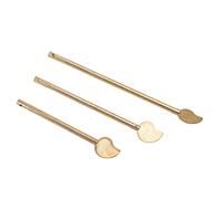 WAHEWUD Perno di Chiusura, Perno di Chiusura in Bronzo Forma Foglia Dorata Materiale Ottone Stile retrò Durevole, Chiave per Armadio Stile retrò a Forma di Foglia per Porta,