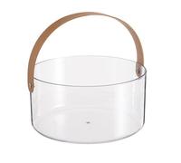WAHEWUD Portable Clear Plastic Fruit Basket with Handle for Fruits Vegetables Snacks Multipurpose Serving Bowl
