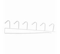 WAHEWUD Scaffale portaoggetti da appendere sotto il ripiano per e guardaroba, organizer multifunzionale con gancio per mensola in metallo, porta tazze e utensili salvaspazio, 26 x 6,5 x (Bianca)