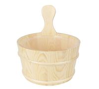 WAHEWUD Secchio per Sauna in Legno con Rivestimento Interno in plastica per Sauna