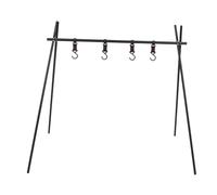 WAHEWUD Treppiede da per Fuoco da Campo, Supporto per griglia, treppiede Portatile Pieghevole in Alluminio con Ganci per Campeggio, Picnic in Giardino